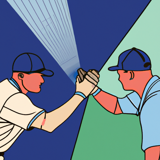 Baseball players shaking hands