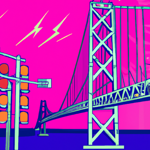 Bay Bridge and Emergency Lights
