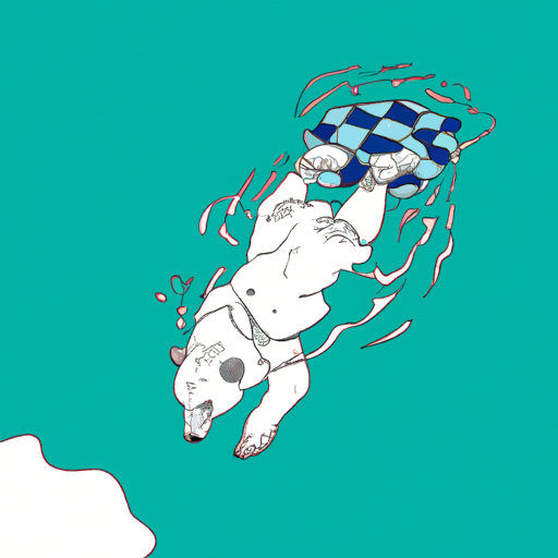 Bear swimming in pool