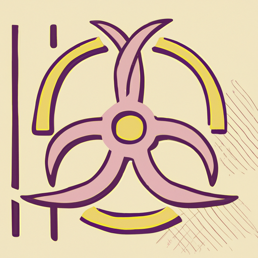 Biohazard symbol on laboratory door