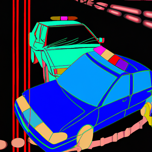 Car Crash and Police Lights