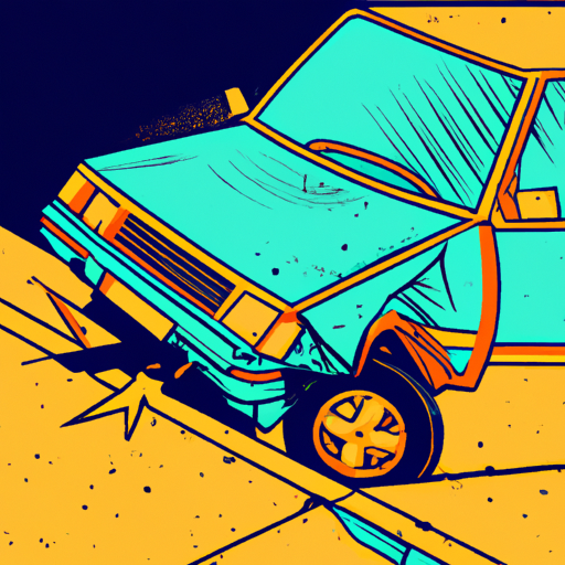 Car Crashed on Sidewalk