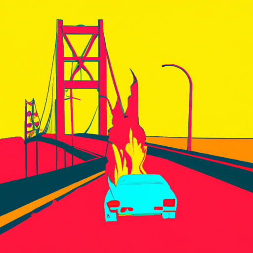 Car fire on Benicia Bridge