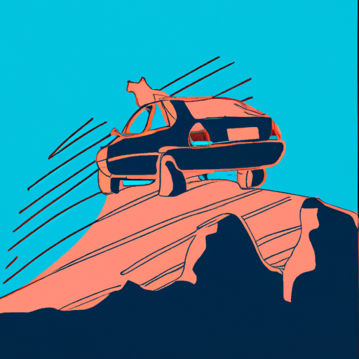 Car on cliff, dog survives