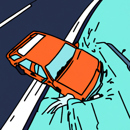 Crashed Car on Highway