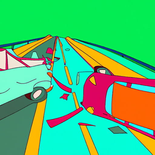 Crashed Cars on Highway