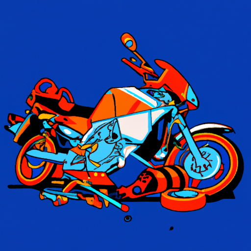 Crashed Motorcycle and Emergency Services