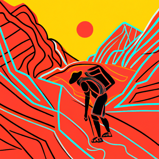 Death Valley, Heat, Hiker