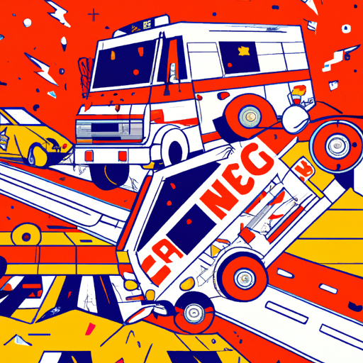 Emergency services at accident scene