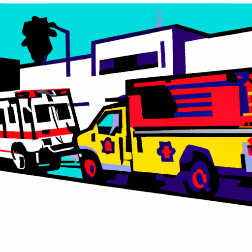 Emergency vehicles on Hollywood street