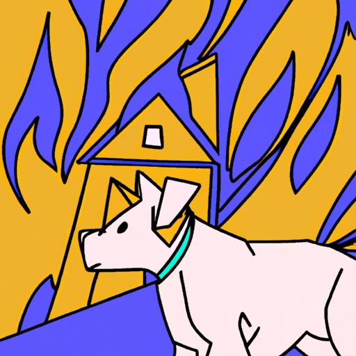 Fire Flames, Lost Home, Dog