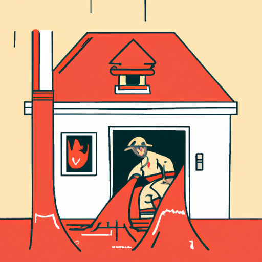 Firefighters extinguishing house fire