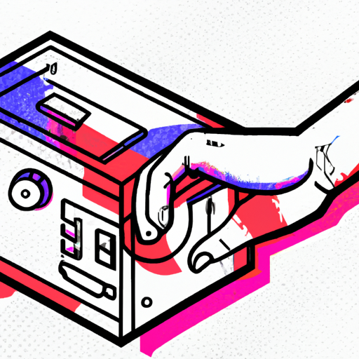 Hand holding locked gun safe