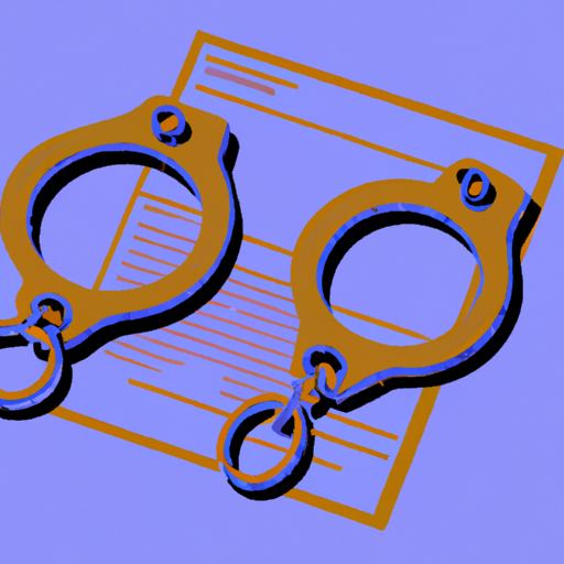 Handcuffs on official document
