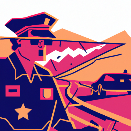 Highway patrol officer at crash scene