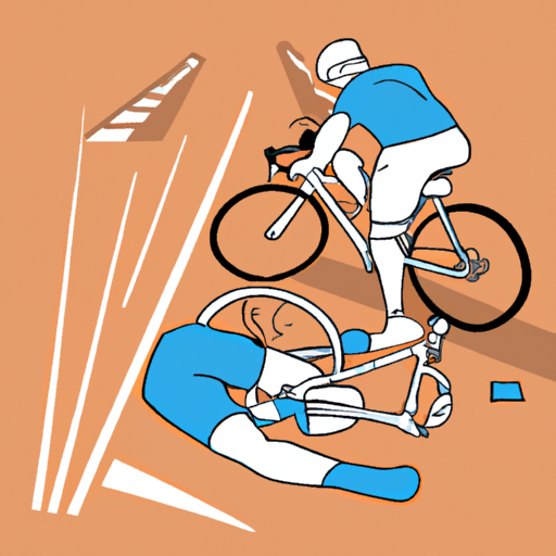 Hit-and-run accident scene, cyclist