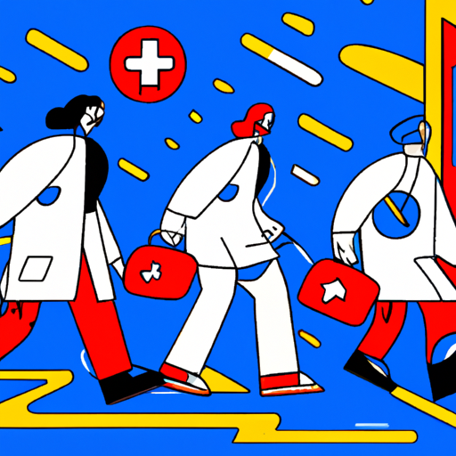 Medical team rushing to emergency