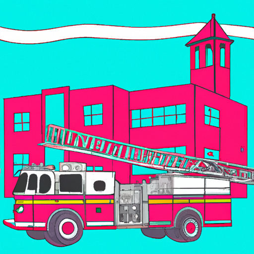 Middle School Building and Fire Truck