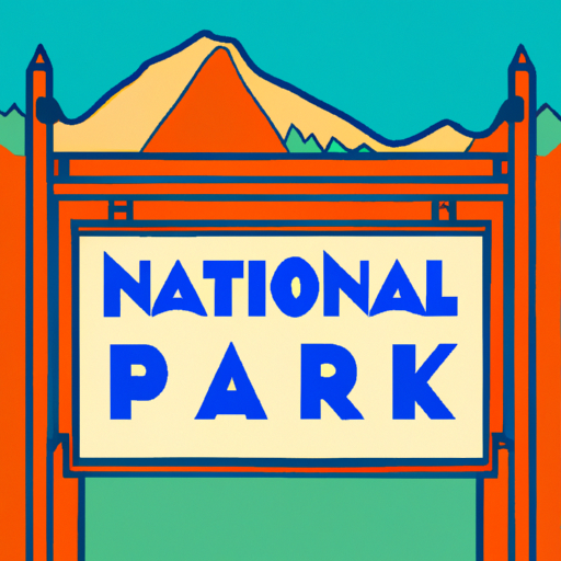 National park entrance sign