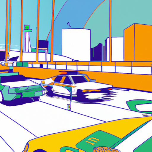 Oakland Freeway and Police Vehicles