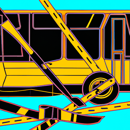 Oakland bus, police tape, knife