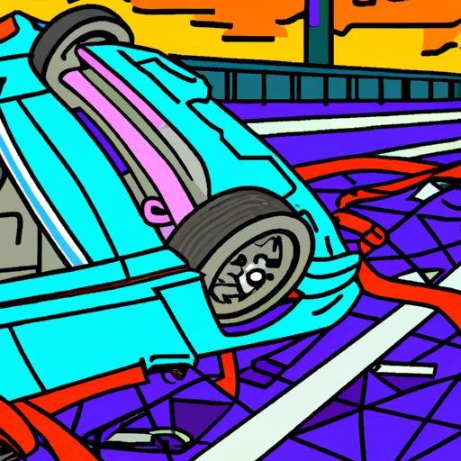 Overturned Car on Freeway