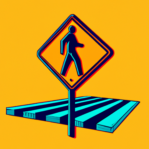 Pedestrian Crosswalk Sign