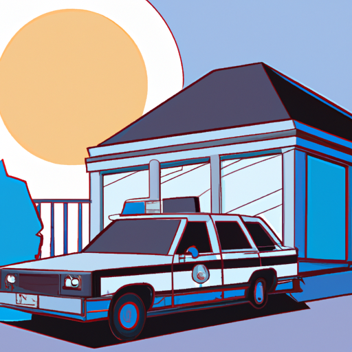 Police Car Outside a Home