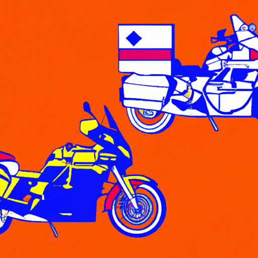 Police Motorcycle and Ambulance