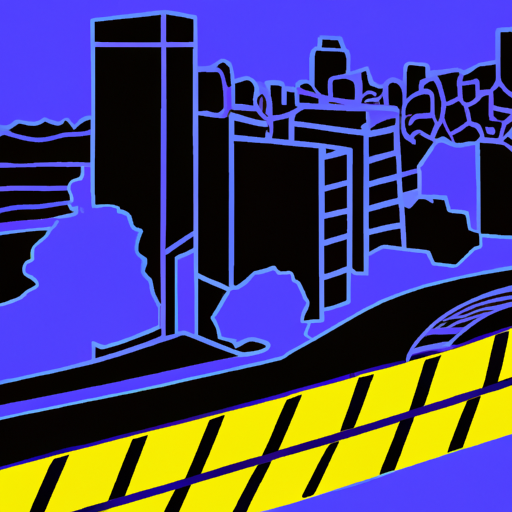 Police Tape and Oakland Cityscape