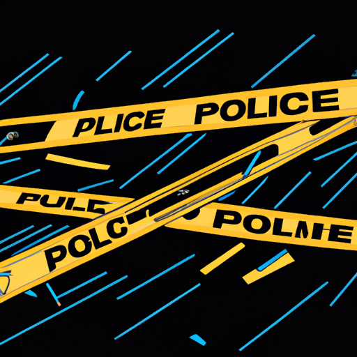 Police Tape at Night Crash Scene