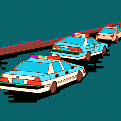 Police cars at accident scene