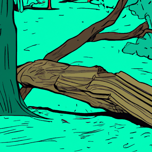 Toppled Tree in a Park