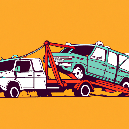 Tow Truck and Crashed Cars