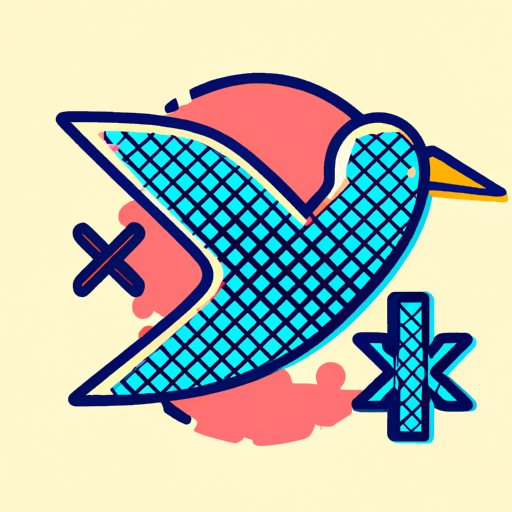 Twitter bird logo and 'X'