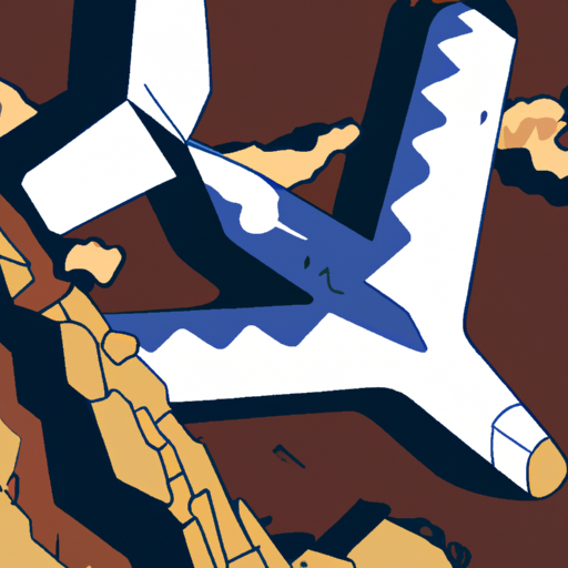 Wreckage of crashed plane