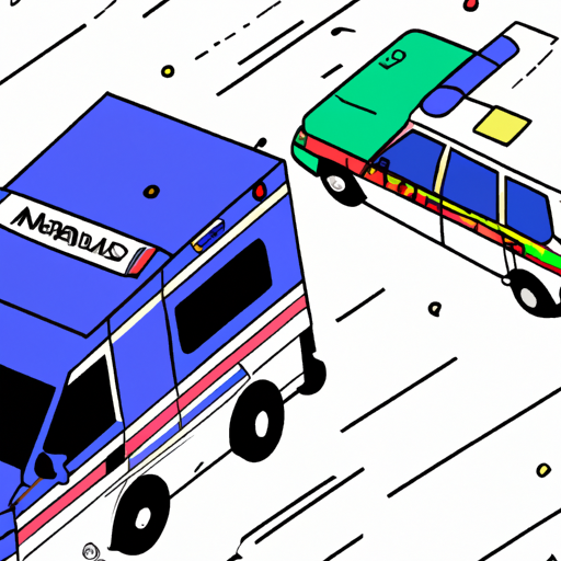 Ambulance and Police at Crash Scene