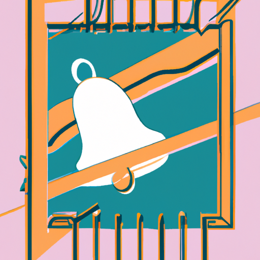 Broken picture frame and bell