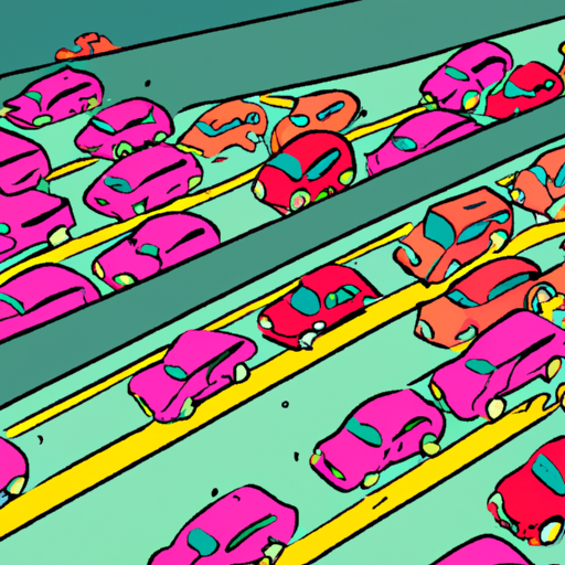 Cars on congested highway