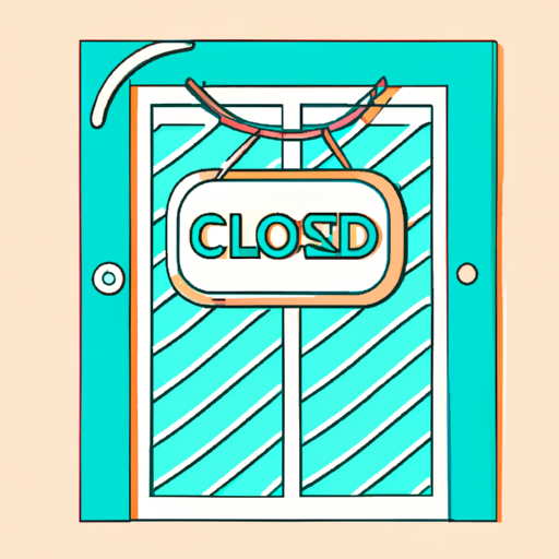 Closed sign on spa door