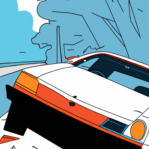 Crashed Car on Roadside