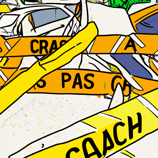 Crashed cars, Napa highway, police tape