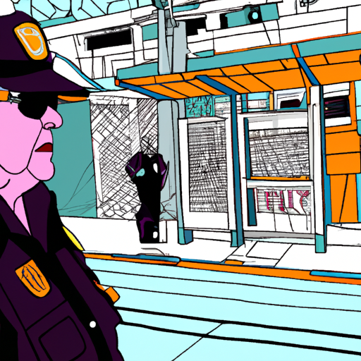 Elderly woman, San Francisco street, police patrol