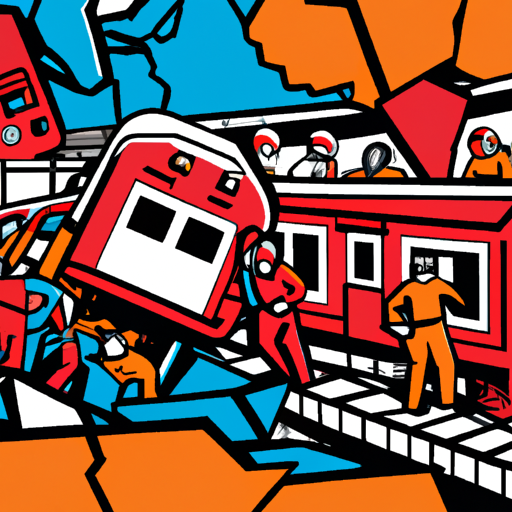 Emergency Crews at Train Crash Scene