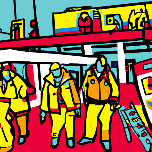 Emergency crews at train station