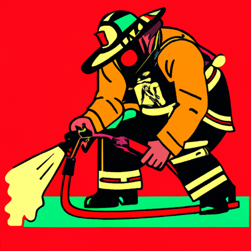 Firefighter Extinguishing Fire