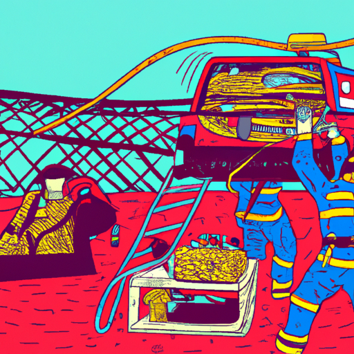 Firefighters Rescuing Driver