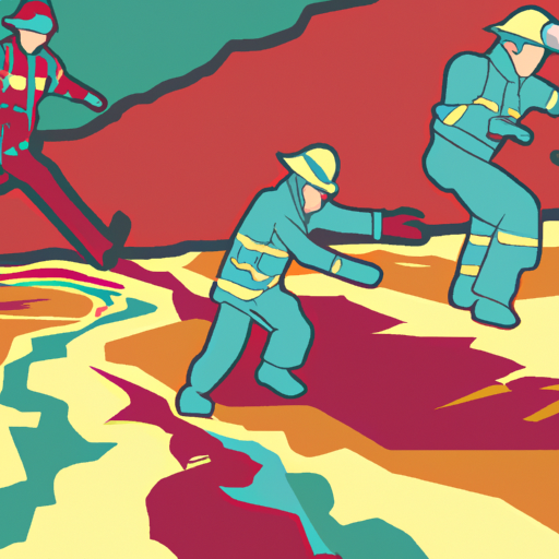 Firefighters Running from Mudslide