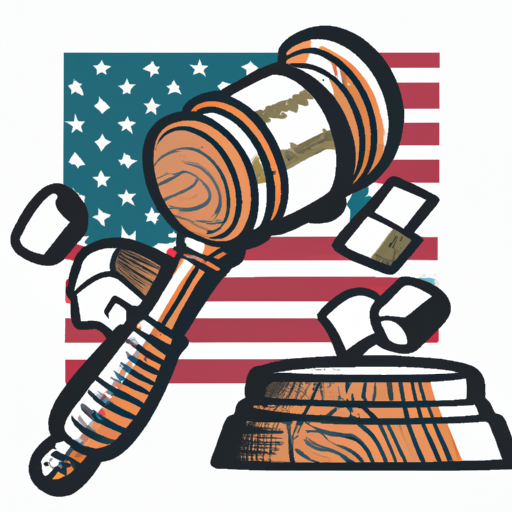 Gavel, American flag, ballot box