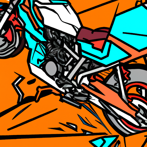 Motorcycle crash scene in Pomona